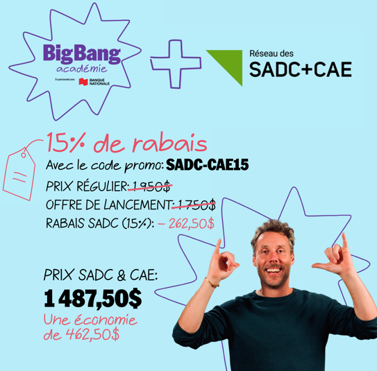 15 % de rabais Big Bang Académie